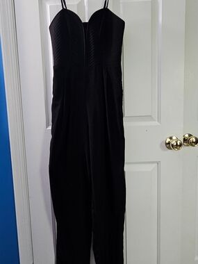 Xhilaration Black Spaghetti-Strap Jumpsuit